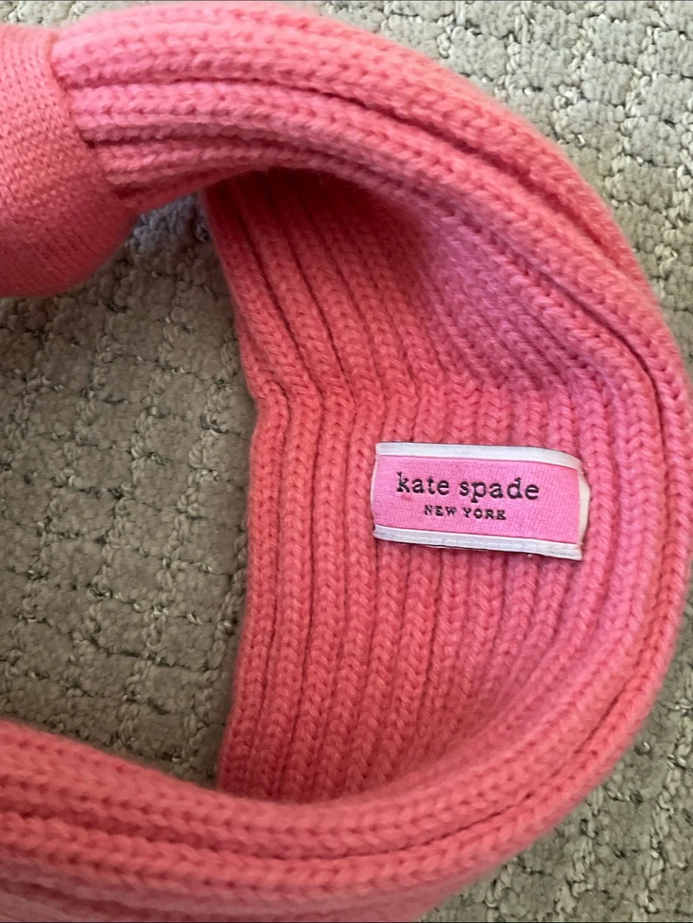 Kate Spade Pop Top Gloves and Headband in Chilled Apricot Modern Preppy Feminine